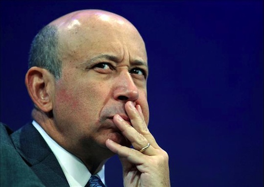 Goldman Sachs CEO Lloyd Blankfein (c)Bloomberg