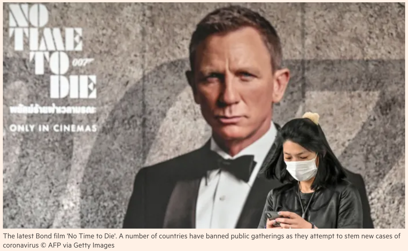 Coronavirus delays James Bond No Time Do Die Movie Release From April To November
