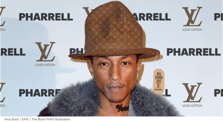 Pharrell Williams now heads Louis Vuitton men's design - no big dumb Arby's  hats please - The Basis Point