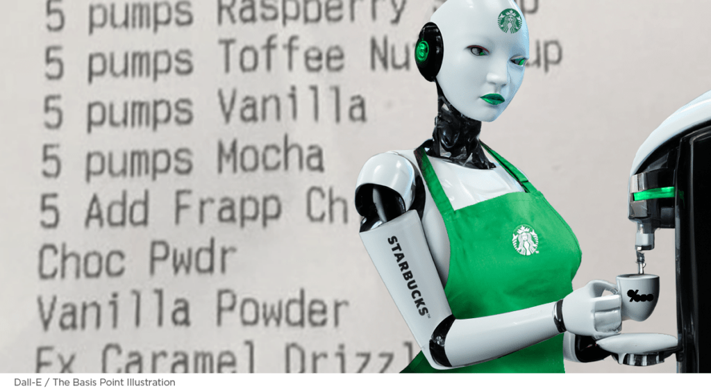 Starbucks robot barista coming in hot - custom drink making machine patent filed with USOTO February 2023